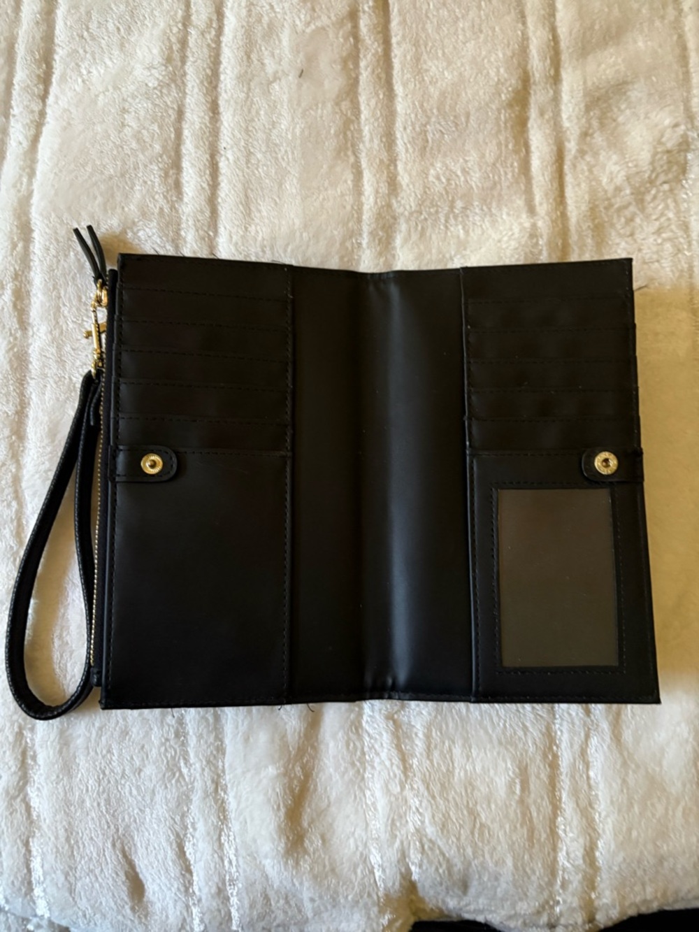 Nanette Lepore Black and Brown Pebbled Leather Wallets - Picture 7 of 7
